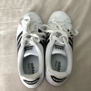 adidas Shoes | Adidas Ortholite White With Black Tennis Shoes | Poshmark